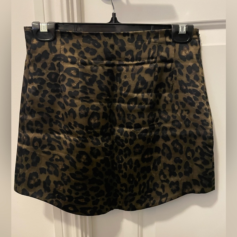 Zara leopard print mini skirt